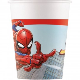 8 Vasos Spiderman de Papel