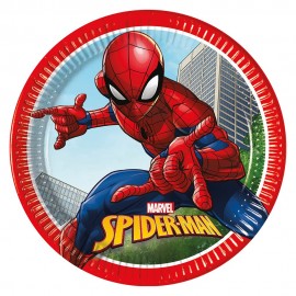 8 Assiettes SpiderMan 23 cm 8 Assiettes SpiderMan 23 cm