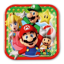 8 Assiettes Super Mario 18 cm