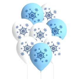 8 Ballons flocons de neige