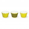 6 Pots Pour Cupcakes à Pois et Rayures 7,5 x 5 cm