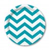 8 Assiettes Rondes Chevron 18 cm