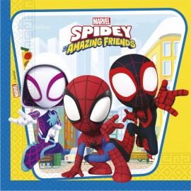 20 Serviettes Spidey 33 cm