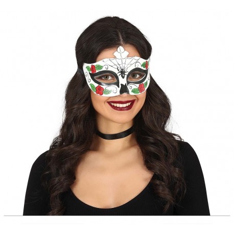 Masque Catrina avec araignée