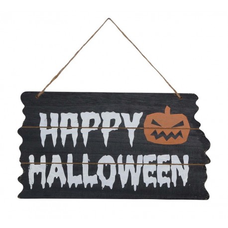 Letrero Happy Halloween 34X19 cm