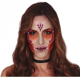 Joyas Faciales Adultohesivas Calavera Lila Joyas Faciales Adultohesivas Calavera Lila