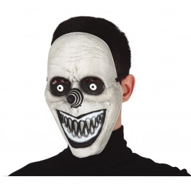 Masque de Clown Souriant Gris Pvc