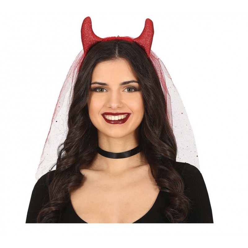 Serre-tête Cornes De Démon Halloween - Taille Unique élastique - Accessoire Cosplay Gothique Pour Homme Et Femme