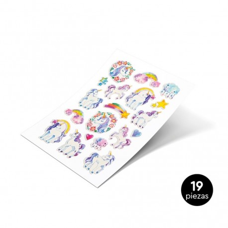 19 Autocollants Licornes