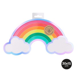 6 Plateaux Forme Arc-en-ciel 30 x 15 cm