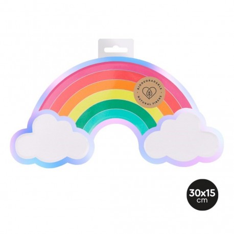 6 Plateaux Forme Arc-en-ciel 30 x 15 cm