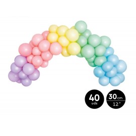 Guirlande de Ballons Couleurs Pastel 150 cm