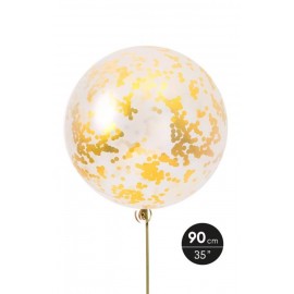 Ballon avec confettis métallisés 90 cm