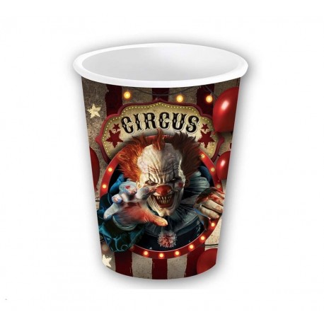 6 verres de clown 240 Ml 9 cm