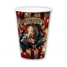 6 verres de clowns 355 Ml 11 cm