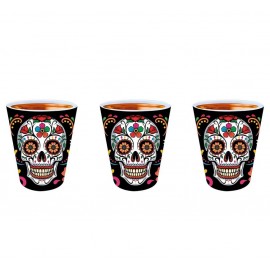 3 Verres Chupito Catrina 5X6 cm