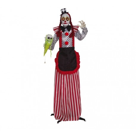 Clown Harlequin avec lumière et son 160 cm