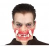 Demi-masque avec crocs en latex