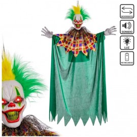 Clown Lumière Son et Mouvement Vert 50 X 11 X 100 Cm