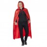 Cape avec Capuche en Satin Rouge