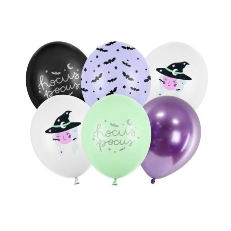 8 Globos Bruja de Látex 30 cm