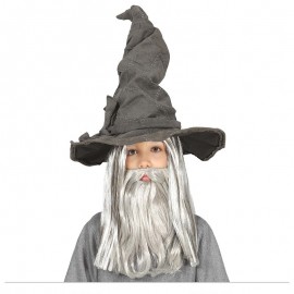 Chapeau de sorcière gris pour enfants