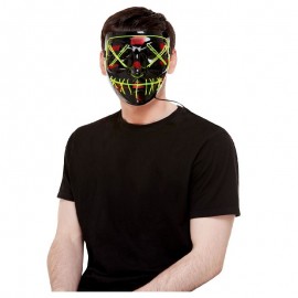 Máscara Purga Con Cruces Verdes Neón Negra