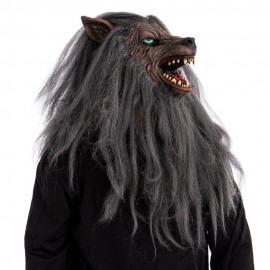 Masque de tête de loup en latex