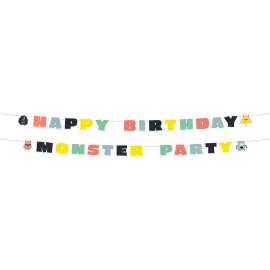 Guirlande Monstres Happy Birthday 150 cm