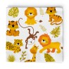 16 Serviettes Motif Jungle 33 cm
