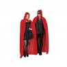 Cape Rouge Avec Capuche Effet Velours Adulte