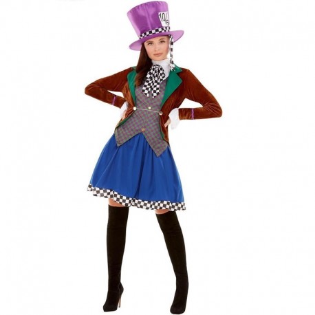 Disfraz de señorita Hatter multicolor