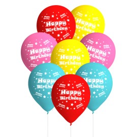 8 ballons en Latex Joyeux Anniversaire