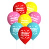 8 ballons en Latex Joyeux Anniversaire