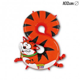 Ballon Numéro 8 Tigre Foil 102 cm