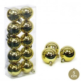 10 boules de paillettes dorées pour décoration de Noël 5 X 5 X 5 Cm
