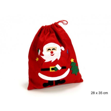 Sac tissé Père Noël 28 X 0,20 X 35 Cm