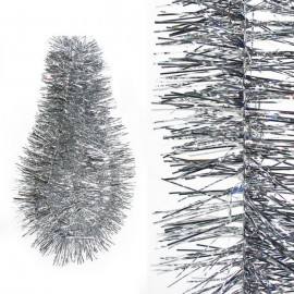 Guirlande argentée pour décoration de Noël 200 X 8 X 8 Cm