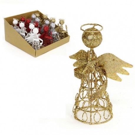 Décoration de Noël en métal ange 10 X 6 X 14 Cm