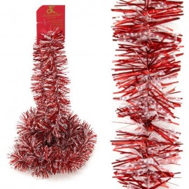 Mini Boa rouge et neige Décoration de Noël 150 X 5 X 5 Cm