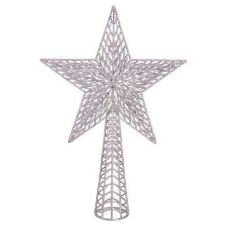 Pointe Arbre Plastique Argent 37 X 25 Cm