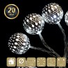 20 Led Flashing Lights White Wreath Chain 190 Cm And 30 Cm Extension