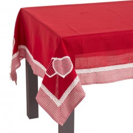 Nappe en polyester rouge 150 X 240 Cm