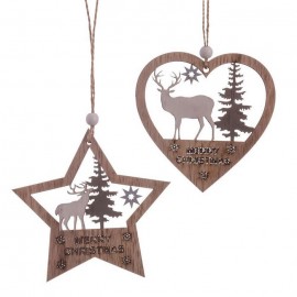 Pendentif en Bois de Cerf 0,50 X 10 X 20 Cm