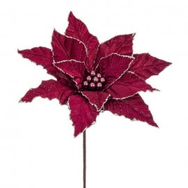 Poinsettia Bourgogne Fleur 50 X 30 Cm