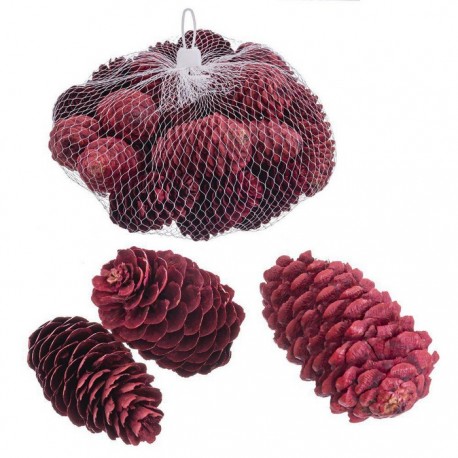 Sac 200 Gr Pommes de Pins Moyennes Rouge