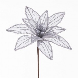 Poinsettia Fleur tissée 25 X 65 Cm