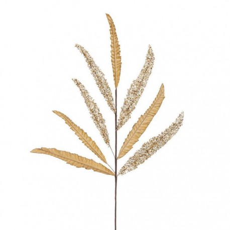 Branche de feuilles d'or tissées 80 Cm