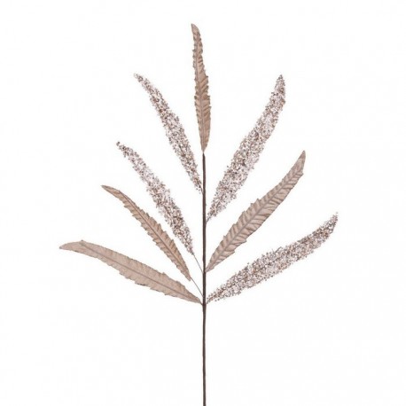 Tissu Branche Feuilles Champagne 80 Cm