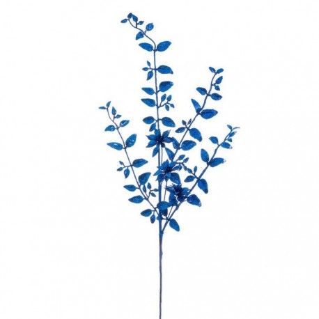 Branche Pailletée en Plastique Bleu 85 Cm